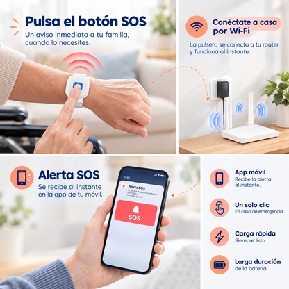 Pulsera SOS sin cuotas que avisa a tu familia